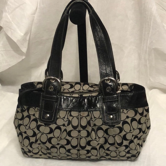 Coach Handbags - Coach Signature Canvas Shoulder Bag